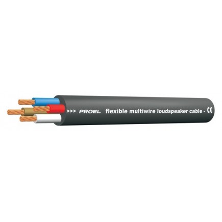 PROEL STAGE HPC640BK SPEAKER cables elastyczny kabel głośnikowy o 4 skręconych żyłach do głośników pasywnych